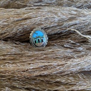 Santa Fe Style Kingman Turquoise Ring